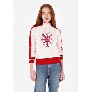 Colin's Trui  lichtbeige / rood