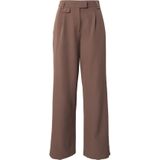 Pieces - Nimora - Broek - Bruin - Straight Fit - High Waist