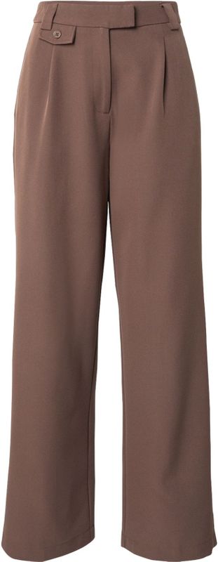 Pieces - Nimora - Broek - Bruin - Straight Fit - High Waist