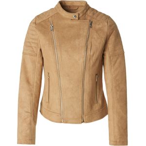 Salsa Jeans - Suede Moto Jas - Bruin - Slim Fit - Lange Mouwen