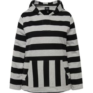 Ulla Popken Sweatshirt  grijs / zwart
