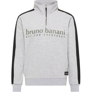 Bruno Banani Sweatshirt 'ANTHONY'  grijs gemêleerd / olijfgroen / zwart