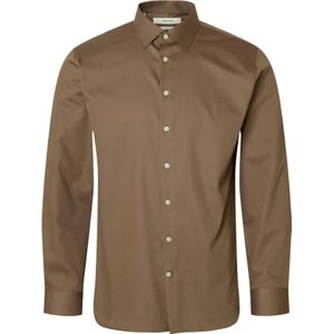 SELECTED Overhemd  lichtbruin