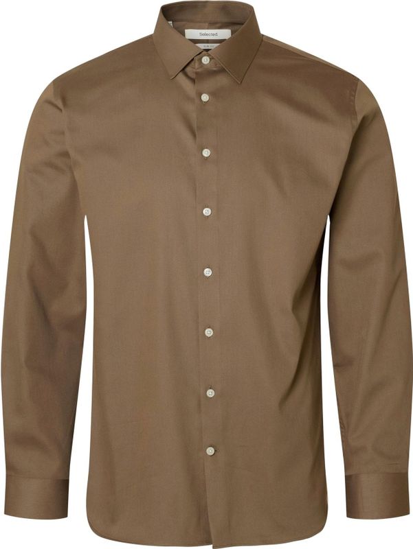 SELECTED Overhemd  lichtbruin