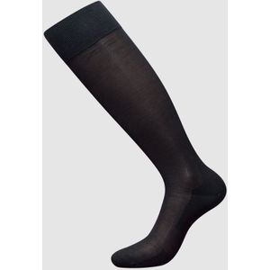 zd ZERO DEFECTS Kniekousen 'Mercerized cotton knee socks'  donkergrijs