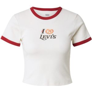 LEVI'S ® Shirt 'Graphic Mini Ringer Tee'  pueblo / robijnrood / zwart / wolwit
