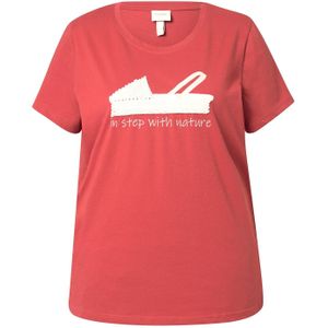 Ulla Popken Shirt  oranjerood / wit