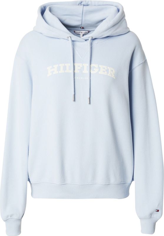 Tommy Hilfiger - Reg Monotype Flock Hoodie - Blauw - Katoen