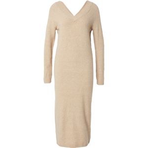 ONLY Gebreide jurk 'ONLJEANETT'  beige gemêleerd