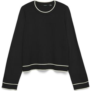 VERO MODA Trui 'VMGold'  zwart / wit