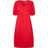 CULTURE - Antoinett - Jurk - Cranberry - Knielengte - V-hals