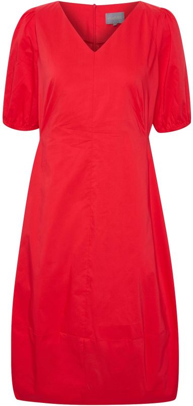 CULTURE - Antoinett - Jurk - Cranberry - Knielengte - V-hals