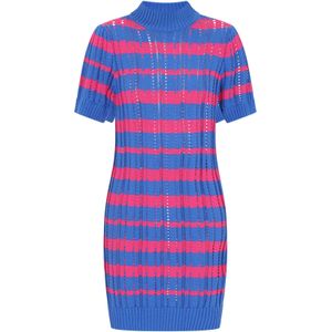 IZIA Gebreide jurk 'Boho'  blauw / pink