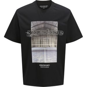 JACK & JONES Shirt  grijs / zwart