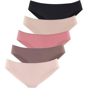 Onderbroeken - Taupe/Rosé/Beige/Oudroze/Zwart - Katoen - Aansluitend