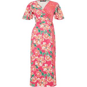 Threadbare Zomerjurk 'Koko'  groen / oranje / lichtroze / wit