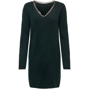 Onltammy - Midi-jurk - Gebreid - V-Hals - Lange Mouwen - Regular Fit