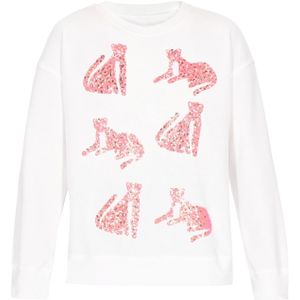 swirly Sweatshirt  goud / pitaja roze / wit