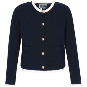 DreiMaster Maritim Gebreid vest  navy / wit