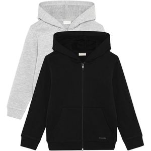 MINYMO Sweatvest ' MISweat Jacket '  grijs / zwart