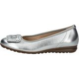 Ballerina - Effen - Leer - Metallic Look - Platte Hak