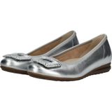 Ballerina - Effen - Leer - Metallic Look - Platte Hak