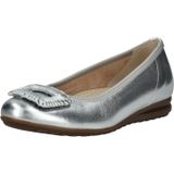 Ballerina - Effen - Leer - Metallic Look - Platte Hak