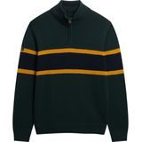 Superdry - Stripe Half Zip Knit - Trui - Slim Fit - Gestreept Design
