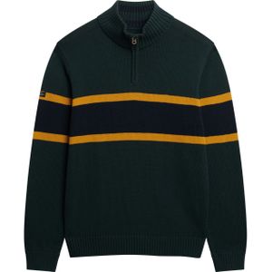 Superdry - Stripe Half Zip Knit - Trui - Slim Fit - Gestreept Design