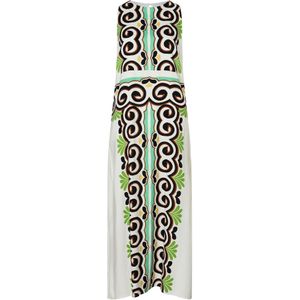 Ana Alcazar Jurk 'Zebea'  limoen / jade groen / zwart / wit