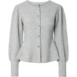 PIECES Gebreid vest 'PCAnnie'  lichtgrijs