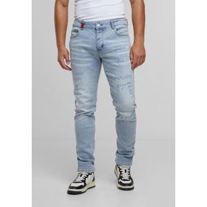 2Y - Leonardo - Jeans - Blauw Denim - Slimfit - Lang/maxi