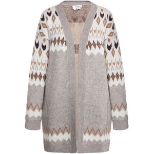 usha FESTIVAL Gebreid vest  beige / navy / bruin / grijs