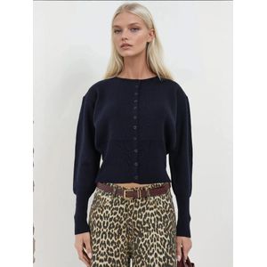 Hiccup Gebreid vest  marine