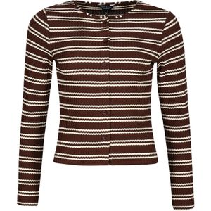 South Beach Gebreid vest  bruin / wit