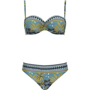 OLYMPIA Bikini  smoky blue / groen / zwart / wit