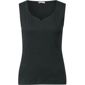 Shirttops - Pine Grove Green - Hartvormige Halslijn - Mouwloos