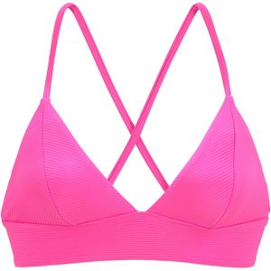 Venice Beach - Triangel-bikinitop - Pink - Geribbelde Structuurstof - Zonder Sluiting