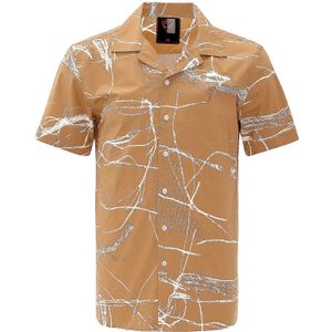 By Diess Collection Overhemd  bruin / zilver / wit