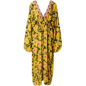 Warehouse Jurk  geel / lichtgroen / lichtlila / zwart