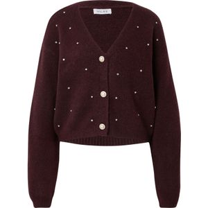 MYLAVIE by Sarah Harrison Gebreid vest  donkerrood