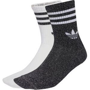 adidas - 3-Stripes Glitter - Kniekousen - Zwart - 2 Paar