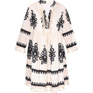 ebeeza Jurk  beige / zwart