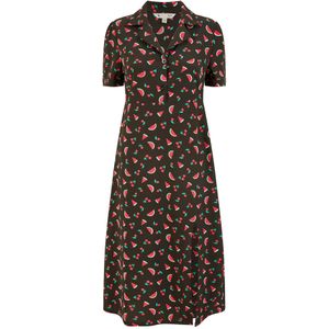 Yumi Jurk  groen / rood / zwart