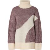 Pclinna - Loose Fit - Gebreide Trui - Ronde Hals - Lange Mouwen - Rolkraag