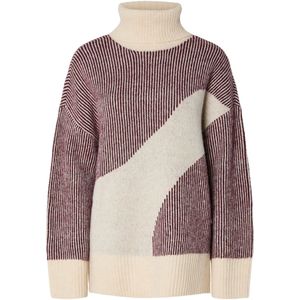 Pclinna - Loose Fit - Gebreide Trui - Ronde Hals - Lange Mouwen - Rolkraag