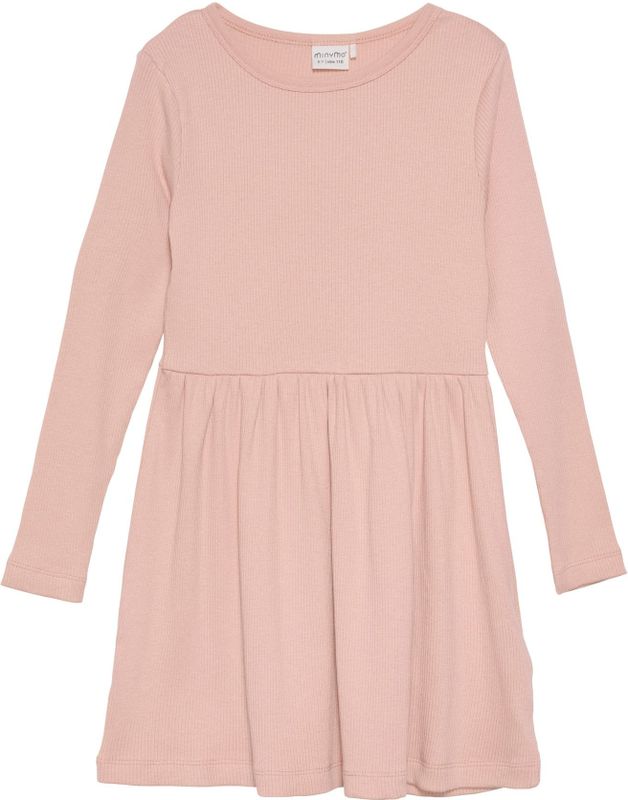 MINYMO - Jurk - Rosa - Katoen - Knielengte - Lange Mouw