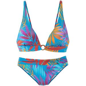Look - Gedessineerd - Beugelbikini - Blauw - Zonder Beugels - Verwijderbare Softcups