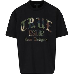 True Religion Shirt 'Forest Camo'  beige / bruin / kaki / zwart