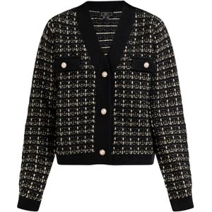 faina Gebreid vest  goud / zwart